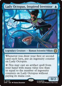 FOIL LADY OCTOPUS, INSPIRED INVENTOR mtg NM Marvel's Spider-Man 1 Rare - Image 1
