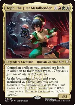 FOIL TOPH, THE FIRST METALBENDER x1 mtg NM The Last Airbender 1 Rare - Image 1