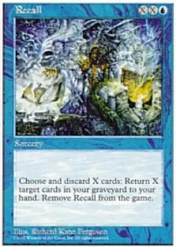 MTG Recall, Fifth Edition, Heavily Played, English - Image 1