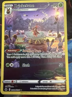 Pokemon Crown Zenith: Galarian Gallery Kricketune GG02/GG70 Ultra Rare Holo Card - Image 1