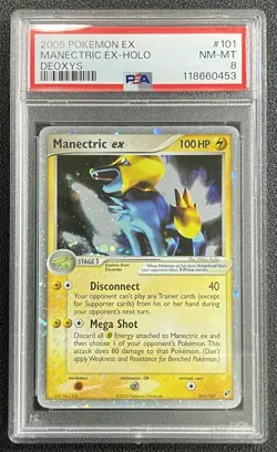 MANECTRIC EX PSA 8 2005 POKEMON DEOXYS #101/107 HOLO 0453 - Image 1