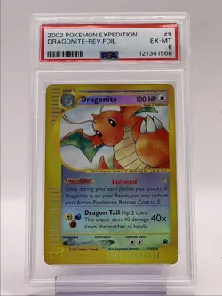 DRAGONITE 2002 POKEMON EXPEDITION BASE SET REVERSE FOIL RARE 9/165 PSA 6 Q4561 - Image 1