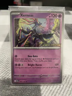 Xerneas 064/132 Pokemon : Mega Evolution Stamped Promo - Best Buy Promo Sealed - Image 1