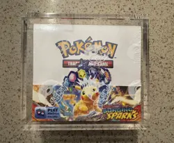 Pokemon TCG Surging Sparks Booster Box Sealed, with Acrylic Case - Image 3