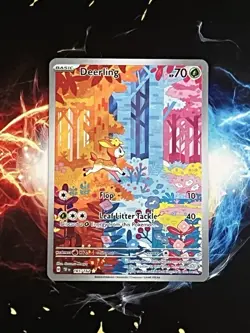 Pokemon Deerling Illustration Rare 165/162 Holo SV05 Temporal Forces Basic 70 HP - Image 1