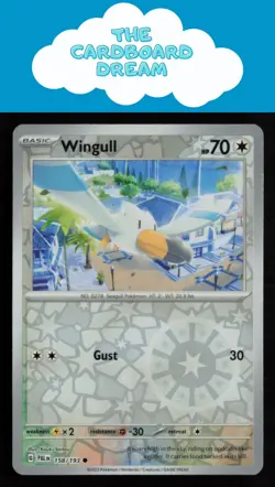 Wingull SV02: Paldea Evolved #158/193 Reverse Holo Common Pokemon Card - Image 1