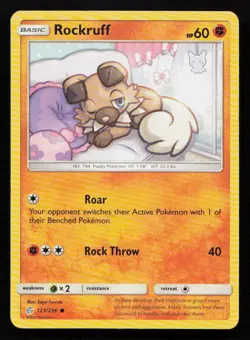 Rockruff 123/236 Pokemon Cosmic Eclipse Common Near Mint - Image 1