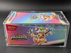 Pokemon SV8.5 Prismatic Evolutions Sealed Booster Bundle Display Case W/Acrylic - Image 4