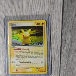 Pokemon Ditto EX Delta Species 63/113 Reverse Holo 60 HP Thundershock - Image 1