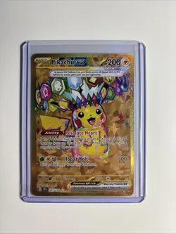 Pikachu EX #247/191 English Pokemon Sv08 Surging Sparks Hyper Rare Gold NM - Image 1