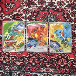 Charmander, Squirtle, Bulbasaur 037, 038, 039 Pokemon First Partner Promo Set NM - Image 1