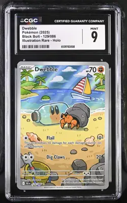 Pokemon TCG Dwebble Illustration Rare BLK 129/086 - CGC MINT 9 - Image 1
