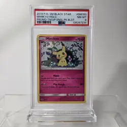 PSA 8 TEAM UP MIMIKYU HOLO SM-163 BLACK STAR PROMO SINGLE BLISTER - Image 1