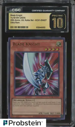2024 Yu-Gi-Oh! 25th Anniversary Kaiba #KC01-EN027 Blade Knight CGC 10 PRISTINE - Image 1