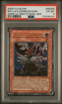 2009 Yu-Gi-Oh! Ultimate RARE German BW- Vayu Emblem Honor PSA 6 EX-MT - Image 1