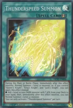 Yugioh! Thunderspeed Summon - KICO-EN006 - Super Rare - 1st Edition Mint/NM X1 - Image 1