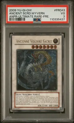 2009 Yu-Gi-Oh! ANPR - Ultimate RARE French Ancient SCRD Wyvern PSA 3 VG - Image 1