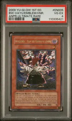 2009 Yu-Gi-Oh! 1st Edition Ultimate RARE Vayu Emblem Honor PSA 4 VG-EX - Image 1