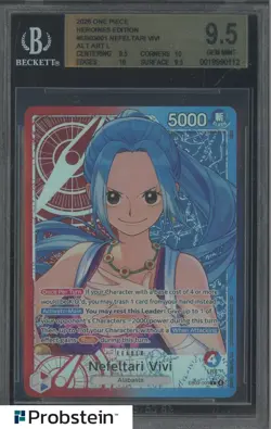 2026 One Piece Heroines Alternate Art Leader Nefeltari Vivi BGS 9.5 GEM MINT - Image 1