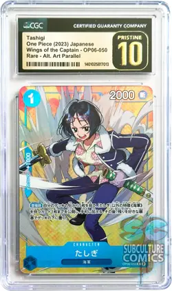 One Piece CCG Wings of the Captain OP06-050 Tashigi Rare Alt Art CGC 10 PRISTINE - Image 1