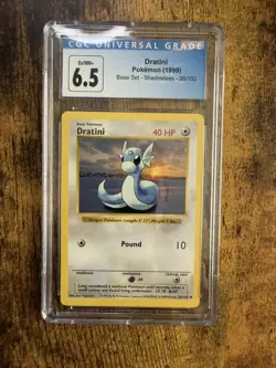 CGC 6.5 Dratini Pokemon Card Base Shadowless EX/NM - Image 1