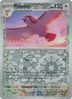 Pidgeot 018/165 Reverse Uncommon 151 English Pokemon Cards - Image 1