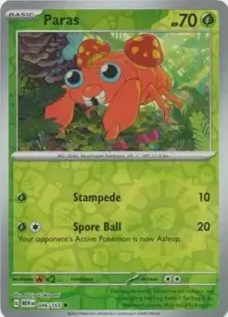 Paras 046/165 Reverse Common 151 English Pokemon Cards - Image 1