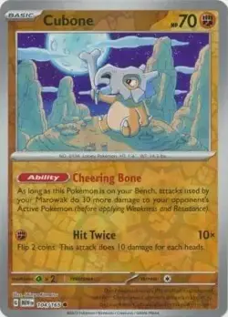 Cubone 104/165 Reverse Common 151 English Pokemon Cards - Image 1