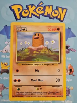 Pokemon TCG Diglett 47/102 Base Set Fight Fighting Symbol Misprint Error Card - Image 1