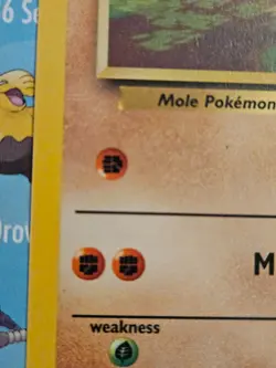 Pokemon TCG Diglett 47/102 Base Set Fight Fighting Symbol Misprint Error Card - Image 3