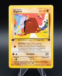 Diglett Pokemon Card Team Rocket 52/82 Common TCG 2000 WOTC - Image 1