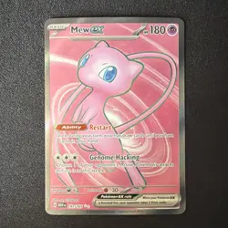 Pokemon Mew EX Full Art Ultra Rare Holo Card 193/165 Scarlet & Violet 151 180 HP - Image 1