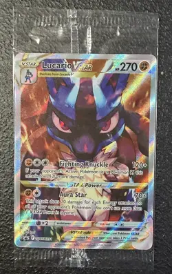Pokemon TCG Lucario VSTAR SWSH291 SEALED Promo Card Holo - Image 1