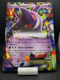 JUMBO Gengar EX Oversized Card 34/119 XY Phantom Forces Pokemon NM - Image 1