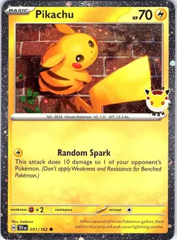 Pikachu - 051/162 (Cosmo Holo) Promo Miscellaneous Cards & Products - Image 1