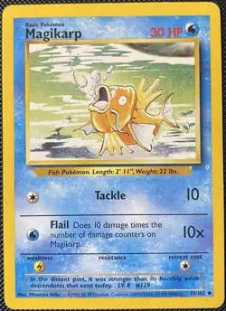 Magikarp 035/102 Base Set Regular (See Photos) Pokemon Card - Image 1