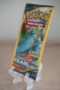 7.88g Pokemon TCG Team Up Mini Booster Pack 3 Card Celebi Venusaur Art Sealed - Image 4