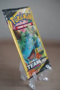 7.88g Pokemon TCG Team Up Mini Booster Pack 3 Card Celebi Venusaur Art Sealed - Image 5