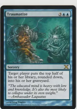 MTG - Tenth Edition Traumatize Rare Sorcery 119/383 - Never Played - Image 1