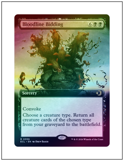 1x Bloodline Bidding, Extended Art Foil, Lorwyn Eclipsed, Magic MTG NM - Image 1