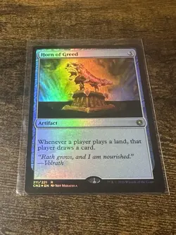 Mint/Near-Mint, English - 1 x MTG Horn of Greed - Foil Conspiracy: Take the Crow - Image 1