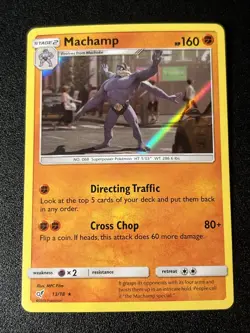 Machamp 13/18 Pokemon TCG Sun & Moon: Detective Pikachu Holo Rare - Image 1