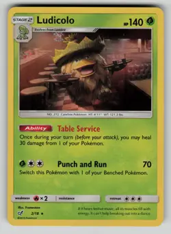 Ludicolo 2/18 Rare Detective Pikachu Pokemon LP - Image 1