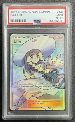 LILLIE FA PSA 9 (OC) 2017 POKEMON SUN & MOON #147/149 FULL ART 2961 - Image 1