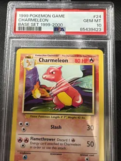 1999 Pokemon TCG Base Set Charmeleon #24 PSA 10 - Image 2