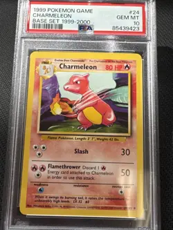 1999 Pokemon TCG Base Set Charmeleon #24 PSA 10 - Image 3