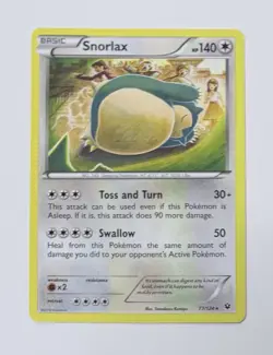 Pokemon Snorlax 77/124 Non-Holo Rare Fates Collide Tomokazu Komiya - Image 1