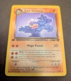 Dark Machamp - 27/82 - Pokemon Team Rocket 1st Edition LP Ecellent Condition - Image 1