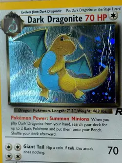 🌀Swirl🌀 Pokemon Dark Dragonite 5/82 Team Rocket Holo Unlimited English MP - Image 2