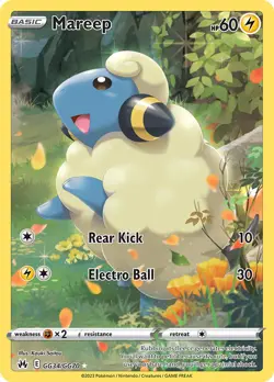 Mareep GG34/GG70 Holo Rare Crown Zenith Pokemon Cards - Image 1